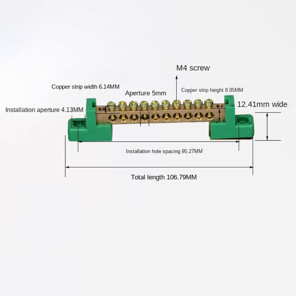 Porous Site High Bridge Type Ground Bar Copper Screw Terminal Block Bar  Transportation