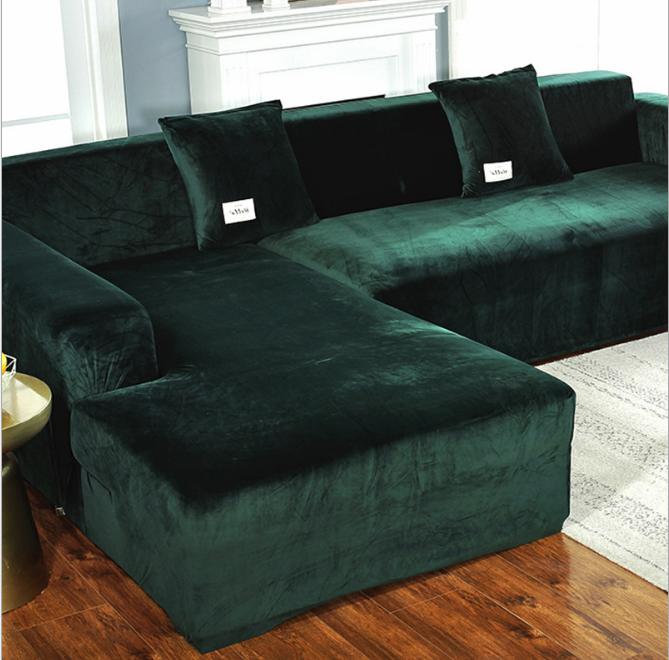 Warm 1-4 Seaters Thick Plush Recliner Sofa Covers Retro Sofa Cover Soft Solid Color Couch Slipcovers