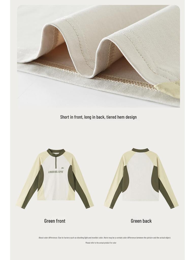 Tao Town Girls' Quick-Dry Long-Sleeve Cycling Top with Sun Protection