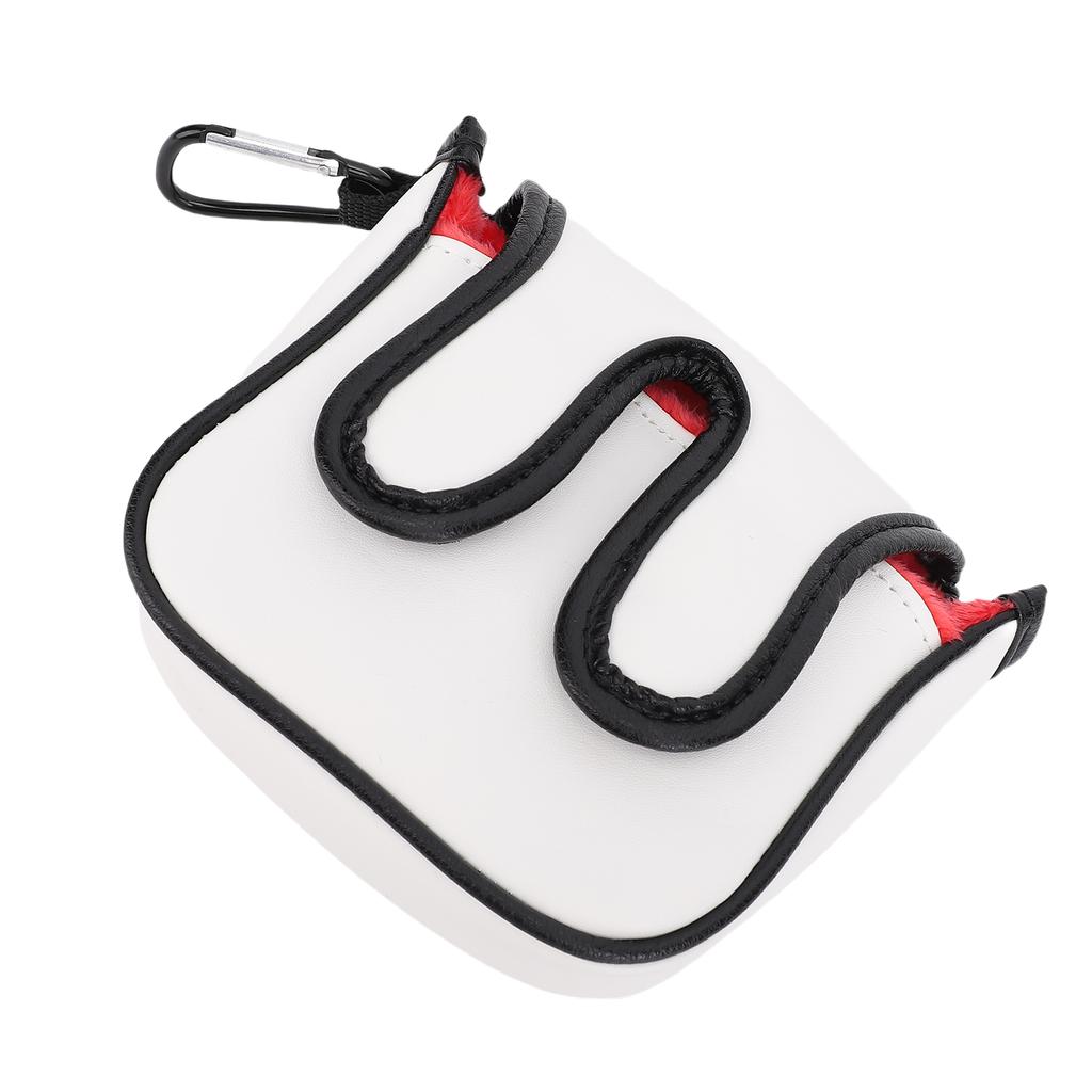 Putter Headcover Funny PU Soft Lining Anti Collision Dust Proof Club Protective Head Cover for Square Club Red