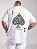Summer Bestseller Black Spade Print 100 Cotton Trendy Men Women Tshirt Daily Outdoor Sports Casual Loose Street Shortsleeved