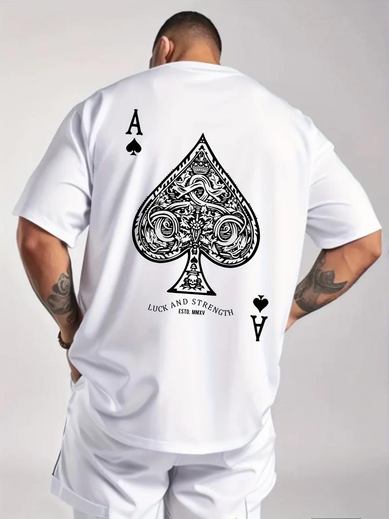 Summer Bestseller Black Spade Print 100 Cotton Trendy Men Women Tshirt Daily Outdoor Sports Casual Loose Street Shortsleeved