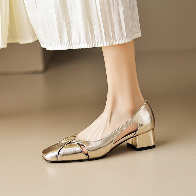 Very Easy To Wear Versatile and Not Tired of Single Shoes for Women In the Spring and Autumn of 2025, the New Square Head Medium Heel Thick Hee