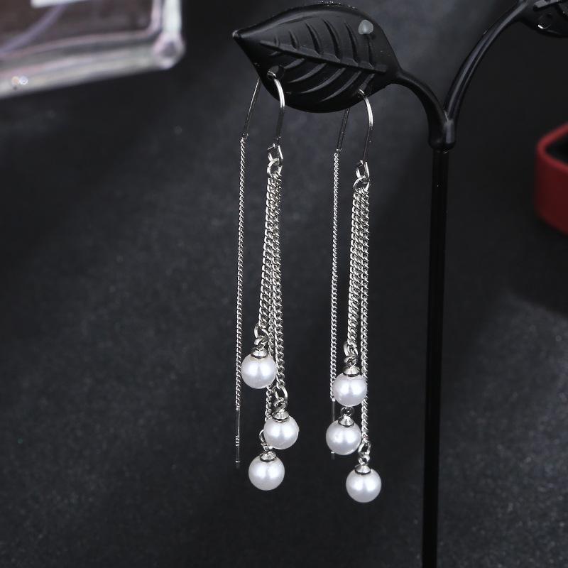 

Корейские серьги-кисточки Серебряная игла , Ледяной цветок , Четырехлистный клевер