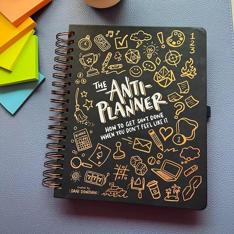 Libro de Etiquetas Anti Planificador Organizador Diario Cuaderno Vence la Procrastinación Cuaderno Planificador Papelería para Estudiantes Material de Oficina