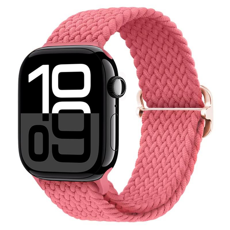 Nylon Braided Loop Band for Apple Watch Ultra/2 49mm 10 9 8 7 46mm 45mm 41mm 6 5 4 SE 44mm 40mm Elastic Strap for iWatch 3 42mm