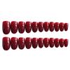 24X Red Wine Fake Nails Pure Color Round Head Nail Manicure Decor Back With Glue