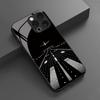 Night View Runway Airplane Tempered Glass Black Phone Case For iPhone 11 12 13 14 15 16 17 Pro Max 17 Air 7 8 Plus XS X XR Cover