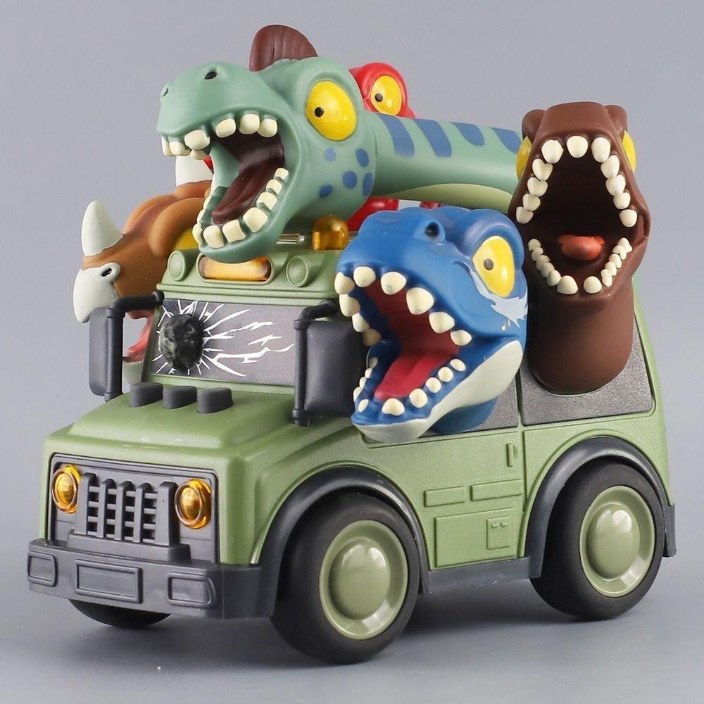 Ocean Theme Toy Car Model Dinosaur Theme Educational Toys Creative Inertia School Bus Kids Gifts