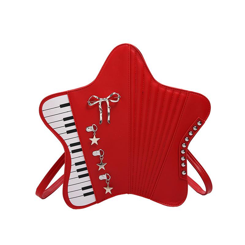 Niche Versatile Five-pointed Star Bag 2025 New Literary and Retro Piano Modeling Shoulder Bag Ins Trendy Messenger Bag