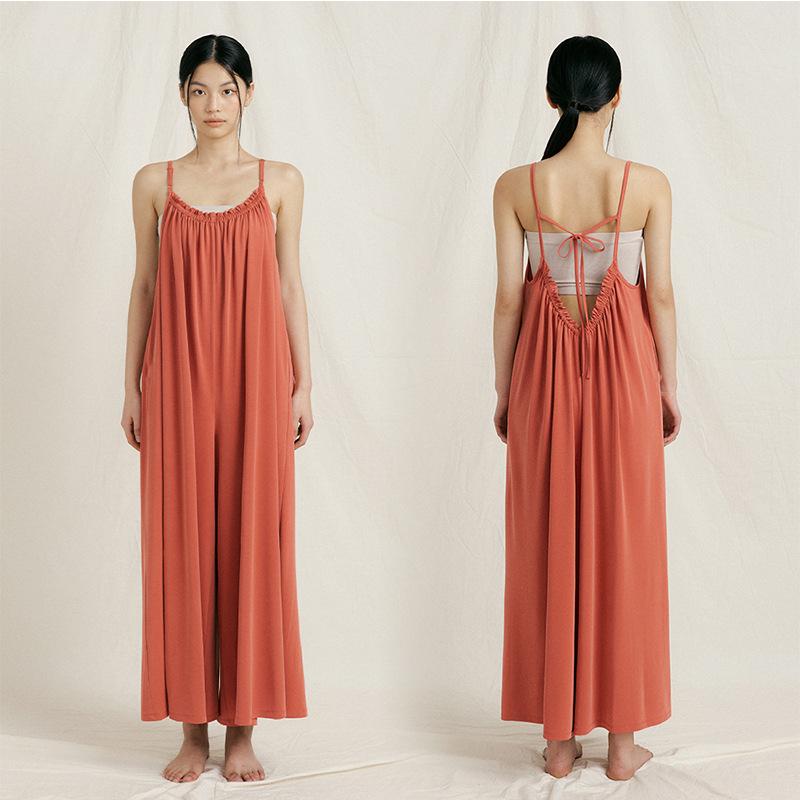 

Spring Yoga One-Piece with Adjustable Straps - Skin-Friendly Long Pants for Indoor Pilates One Size