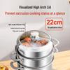 One's Member 10L 3-Layer 304 Stainless Steel Steamer & Soup Pot