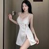 Sexy lingerie sexy high split tease little black dress lace suspender nightdress passion suit
