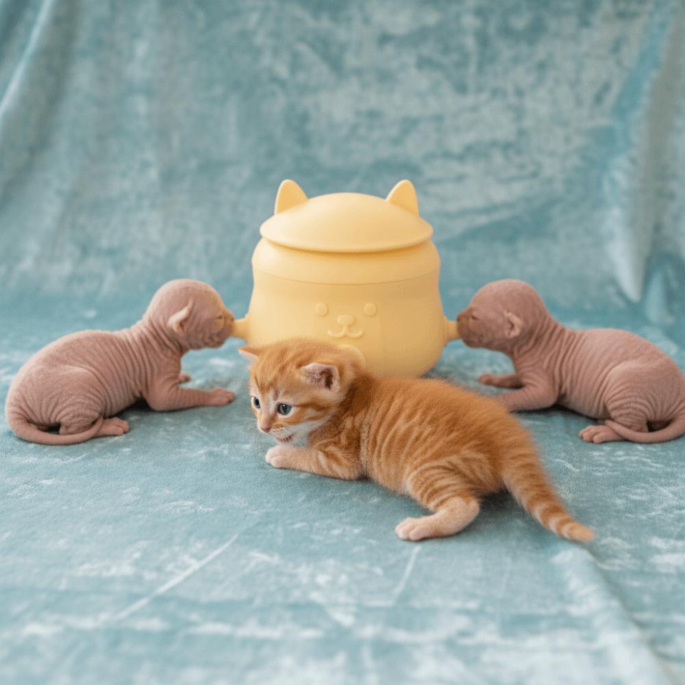 Silicone Kitten Nipple Feeder Bionic Nipple Dog Drinking Bottle  Animal Drinking Tool