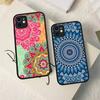 Mandala Painting For iPhone 11 12 13 14 15 16 Pro Max Plus Matte Translucent Phone Cover