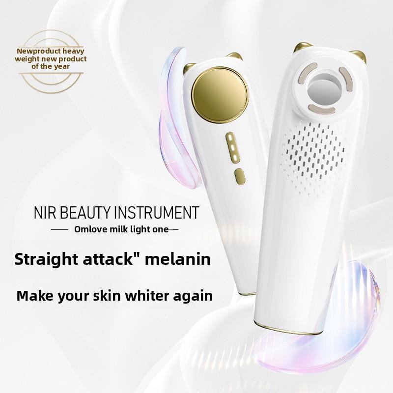 Milk Light Beauty Instrument Home Facial Massage Brightening Skin Tone Lifting Firming Microcurrent Facial Rejuvenation Introducer