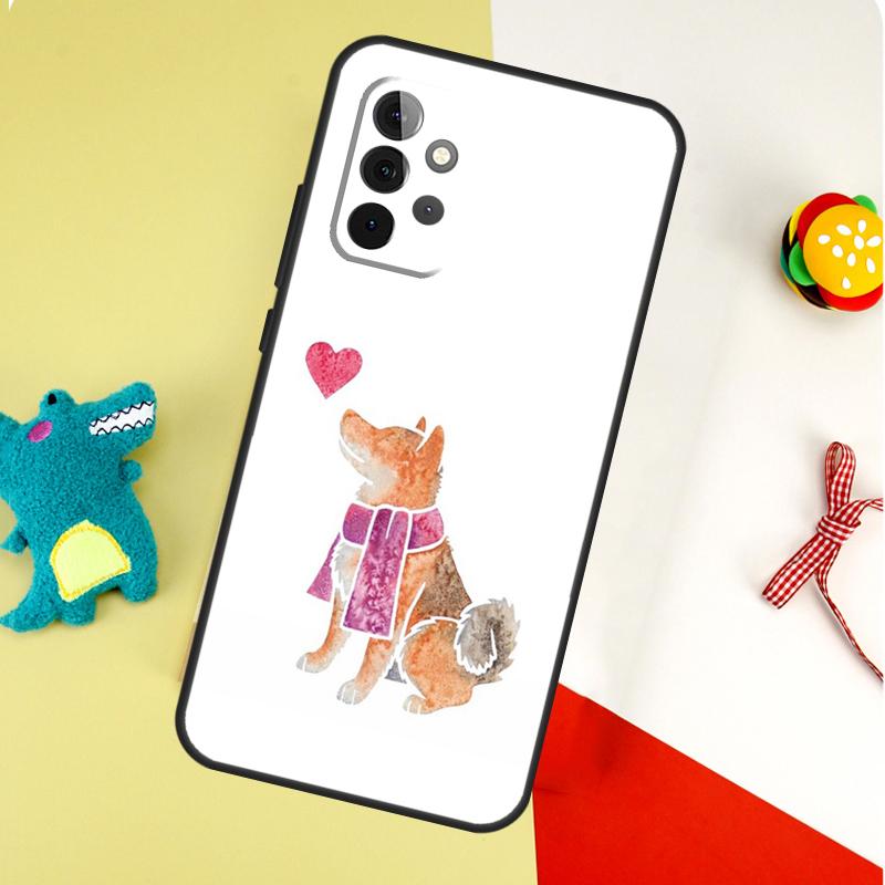Cute Shiba Inu For Samsung Galaxy A55 A35 A15 A54 A34 A14 A53 A33 A13 A05 A06 A16 A22 A32 A52 Phone Case