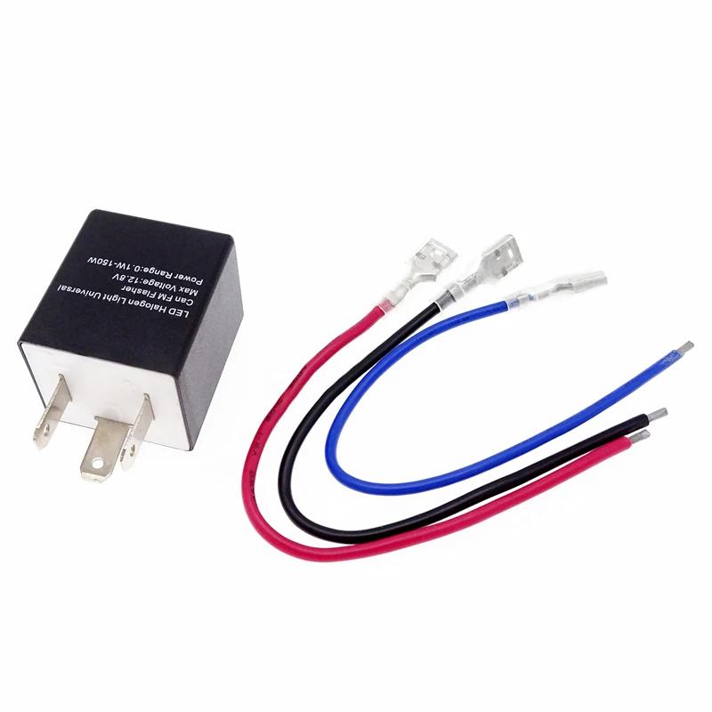 

12 В Универсальный 3-контактный мотоциклетный регулируемый мигающий реле светодиодный указатель поворота мигающий свет аксессуары подходят для большинства мотоциклов