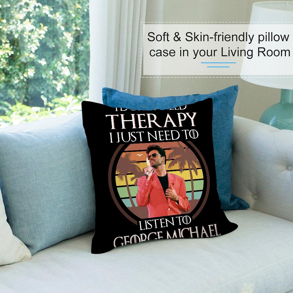 G-George Michael Singer Pillow Case Short Plush Pillow Covers Sofa Decorative Gift Home Double-sided Printing Cushion Cover
