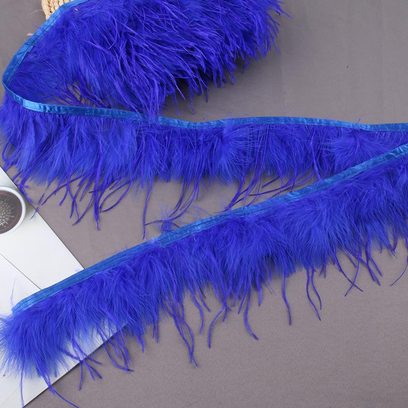 Ostrich Fur Turkey Feather Cloth Belt Diy Feather Handicraft Jewelry Clothing Luggage Decoration Material