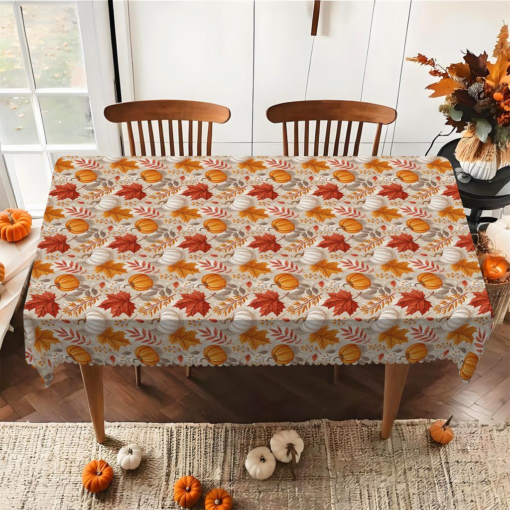 A set of pumpkin leaves, fruits and stems for autumn tablecloth, 1 piece per pack, suitable for Thanksgiving table.PMJ