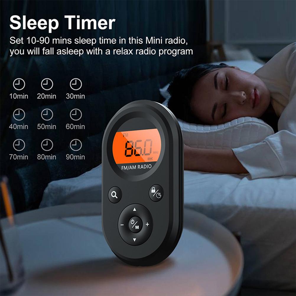 Taschenradio Mini AM FM Radio Tragbares Wiederaufladbares Radio für Outdoor-Spaziergänge, Laufen, Joggen