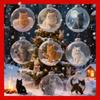 3D Schwarze Katzen Weihnachtsbaumschmuck Kugel Weihnachtsbaum Dekorationen Klarer Kugelschmuck Haus Hängende Kugel Exquisites Geschenk
