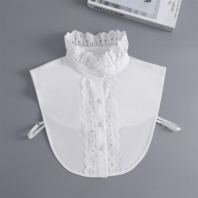 Elegantní Koš Odnímatelný Límec Vysoký Stojáček Bílý Falešný Límec pro Ženu Na Knoflíky Nastavitelný Falešný Límec Doplňky
