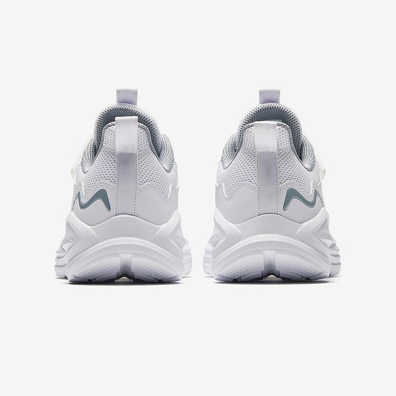 Anta Kids Fabric Synthetic Leather Trendy Versatile Lightweight Shock Absorbing Low Top Running Shoes Men Running Shoes White A22445577-1