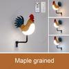 LED Rooster Wall Light USB Rechargeable Cordless Cock Lamp Decorative Animal Lightings for Corridor Living Room Foyer Bedroom