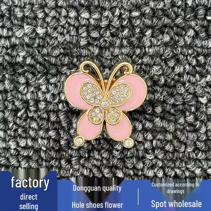 Flower & Metal Heart Lock Shoe Charms for Crocs - Decorative Buckles & Accessories