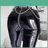 Hoge Ritssluiting Dames Leggings Sexy Taille Latex Glanzend Leer Grote Maten Damesbroeken