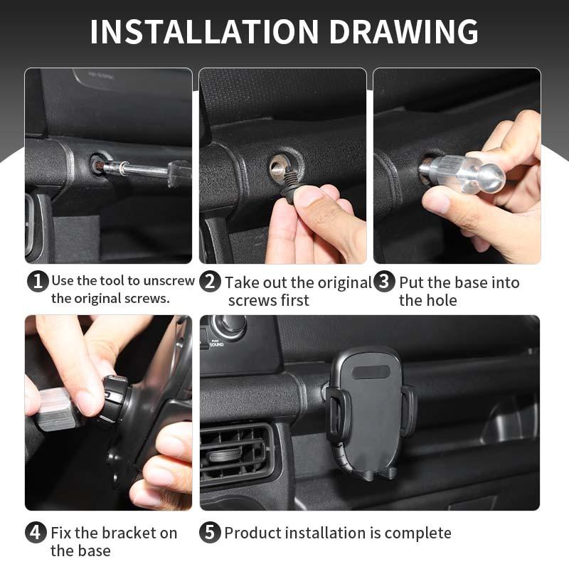 Car Phone Holder Mobile Phone Bracket GPS Phone Stand Bracket Fit Suzuki Jimny 2019 Up Car Interior Accessories