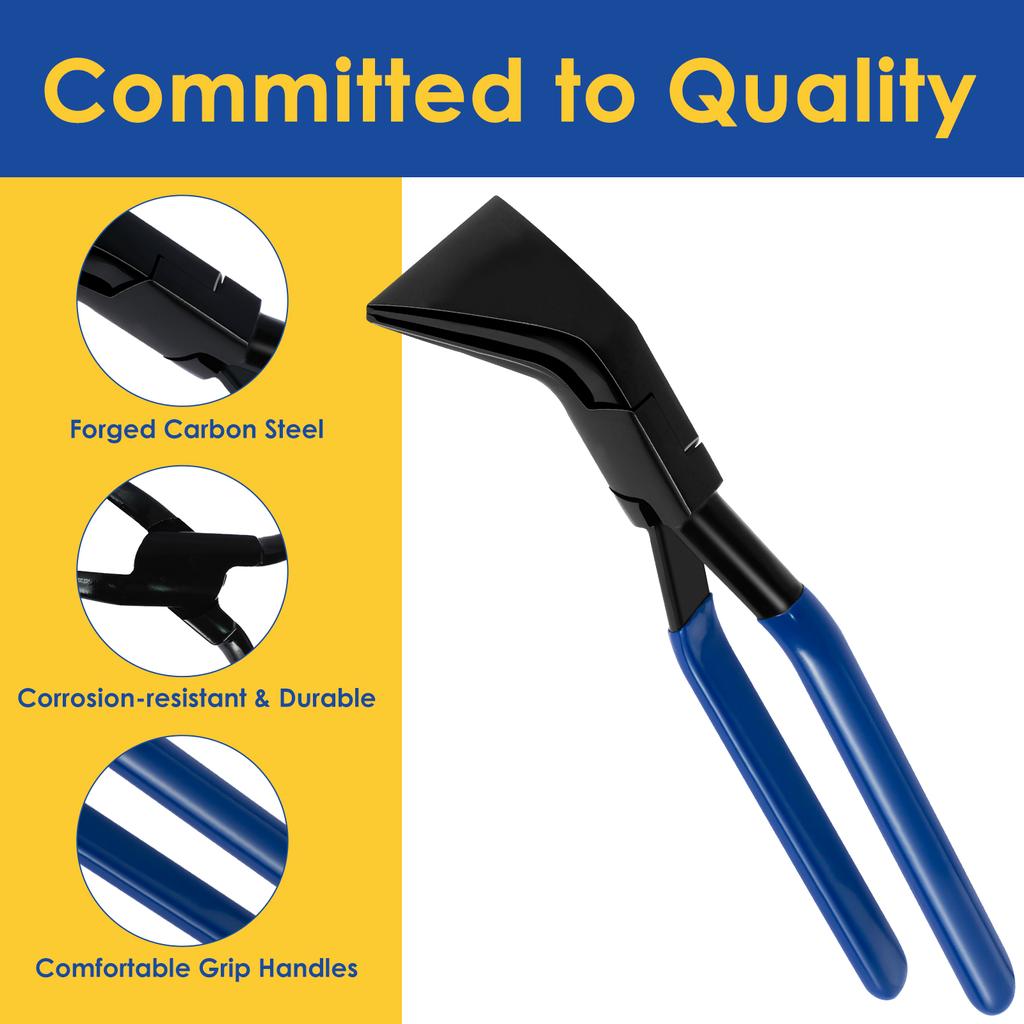 Hand Seamers Sheet Metal Tools Straight Jaw 45° Metal Bending Pliers for Bending and Flattening Sheet Metal Flattering Pliers