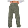 Women's Fashionable Relaxed-Fit Trousers Sporty Fleece-Lined Solid-Colour Cuffed Trousers