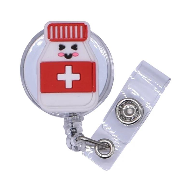1PCS Nurse Work Card Holders Retractable Badge Reels Cute Cartoon Badge Reels Doctor ID/IC Card Holder Hospital Supplies