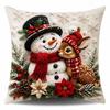 Skin-friendly Xmas Pillowcase 45cm 17in Cushion Cover 3D Illusion Christmas Pillow Covers  Bedroom