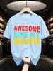 2026 New Cotton Tshirt Parentchild Fun Print Tshirt Casual Crew Neck Short Sleeve Family Street Style Top