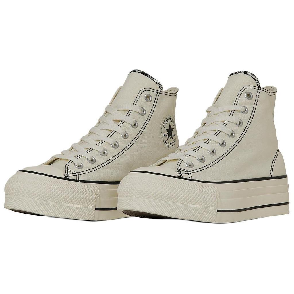 Converse All Star Lifted Overtape St Hi Comfortable Versatile Durable High-Top Canvas Shoes Unisex Sneakers White 31313951