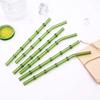 12pcs Reusable Glass Straw with Brush Bag Bamboo-shaped Straws Set Suitable for Milkshakes Juices Coffee Bar Accessories