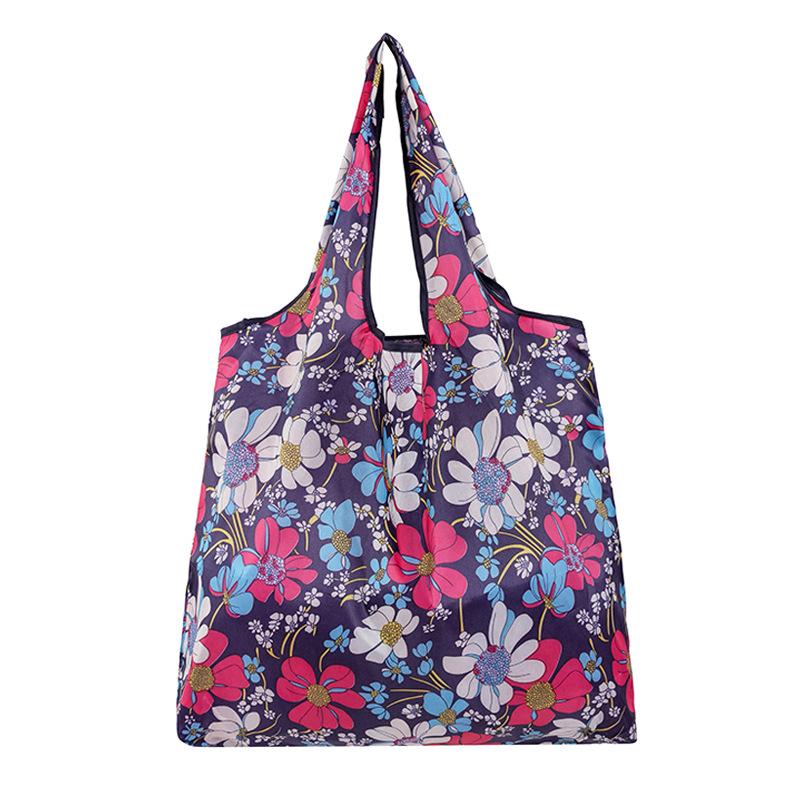 Reusable Shopping Bags Women Foldable Tote Bag Portable Cloth Eco Grocery Bag Folding Large Capacity Fruit Vegetable Handbags