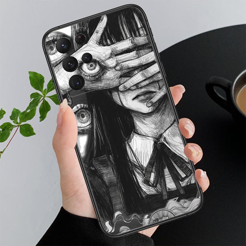 Чехол для телефона Samsung A17 A55 A16 A56 A35 A15 A53 A54 A33 A34 A25 A05S A52 A52S A07 A26 A06 ужасы Призрачная Девушка Искусство A15
