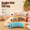 Cat Boredom Relief Toys Catnip Fish Toy, Squeaky Linen Chew Hugging Kicker Toy Kitten for Indoor Cats Biting Kicking Interactive Exercise