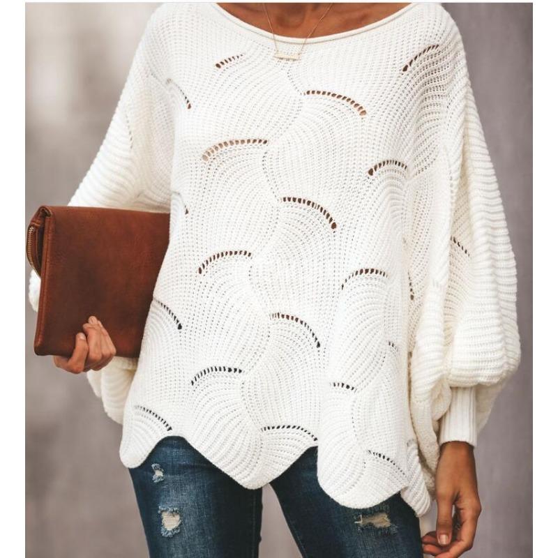 

2025 Новий Светр Великого Розміру Тонкої В язки з Ажурним Візерунком для Жінок для Поїздок по Місту S білий