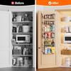 Over the Door Pantry Organizer 6-Tier Metal Cabinet Door Organizer Hanging Spice Rack Shelves for Kitchen Storage White D5 X W1