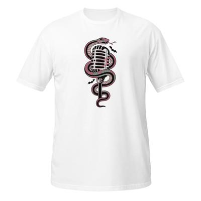 Schlange Unisex T-Shirt, Musik, Mikrofon Spaß Musik Punk Pop Rock Grafische Kunst