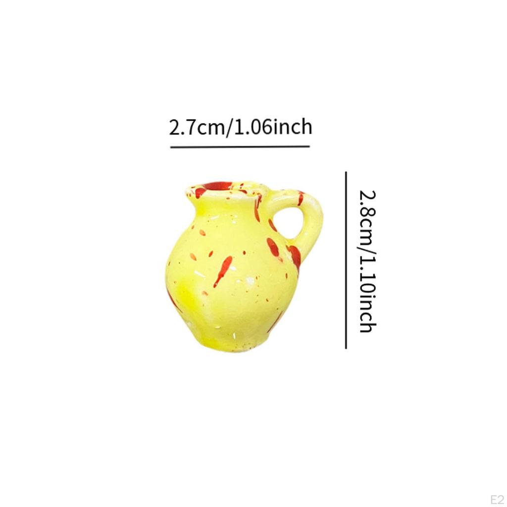 6 st Söta Keramiska Vaser, Små 3D Växtvaser, Prydnad för Blomvas, 3D Kylskåps Roliga Mini Krukor för