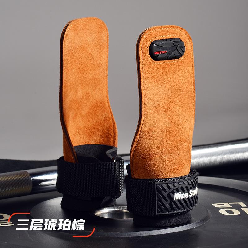 Hovězí kůže, posilovací rukavice, vzpírání, fitness, shyby, crossfit, cvičební vybavení, protiskluzové, odolné proti opotřebení, ochrana dlaní