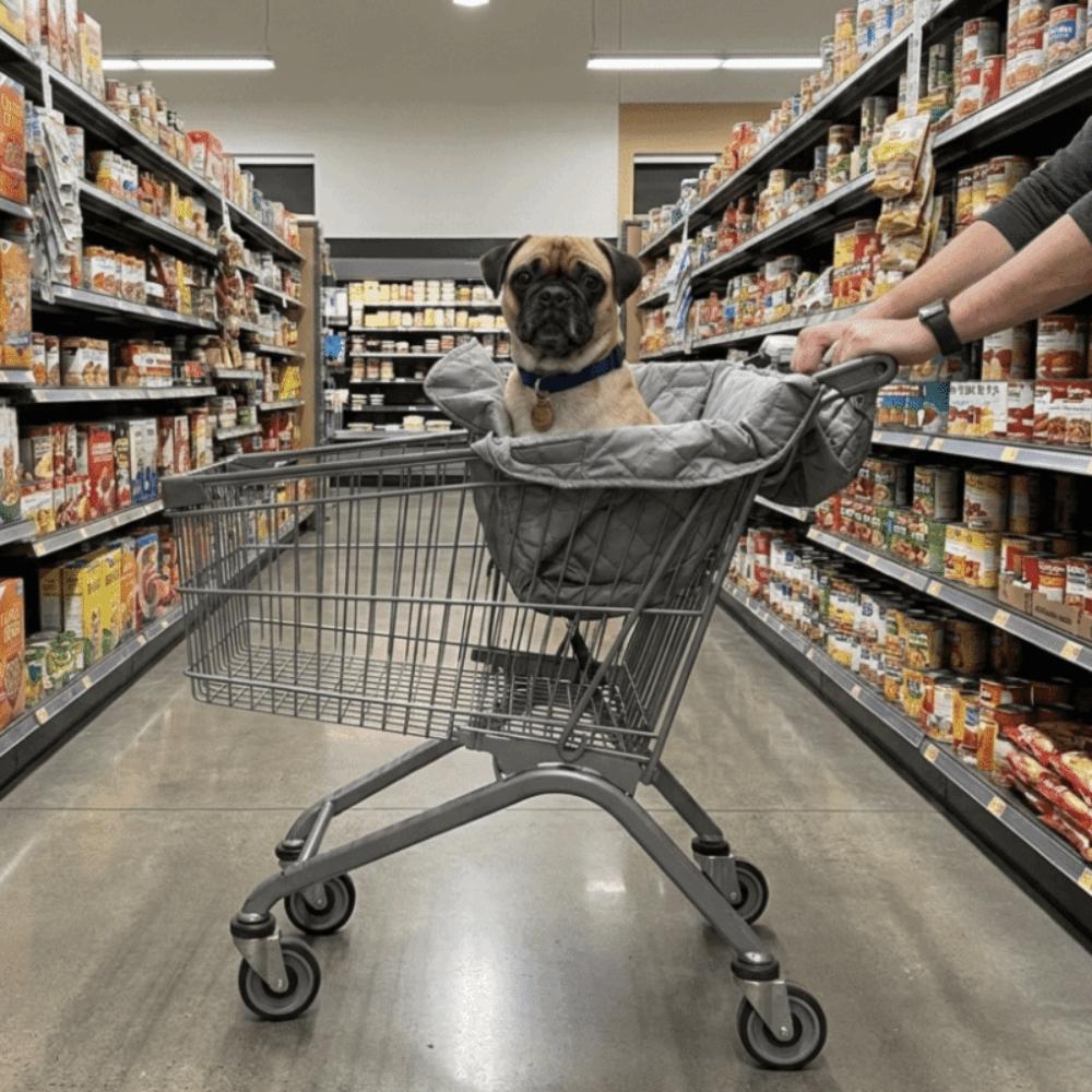 Portable Pet Stroller Cushion Cover Waterproof Shopping Cart Pet Cover  Grocery Cart