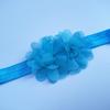 Korean Chiffon Flower Baby Girl Headband - Elastic, Solid Color, Princess Style